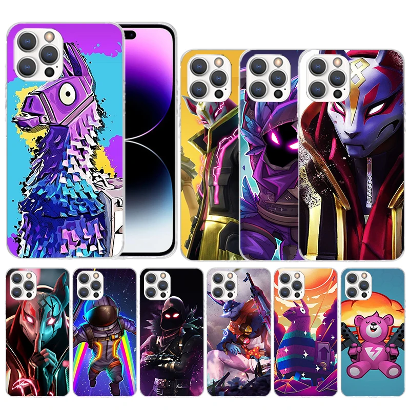 Game Battle-Royales Soft Cover for iPhone 15 14 13 12 Mini 11 Pro Max Print Phone Case X XS XR 7 Plus 8 + SE Pattern Coque