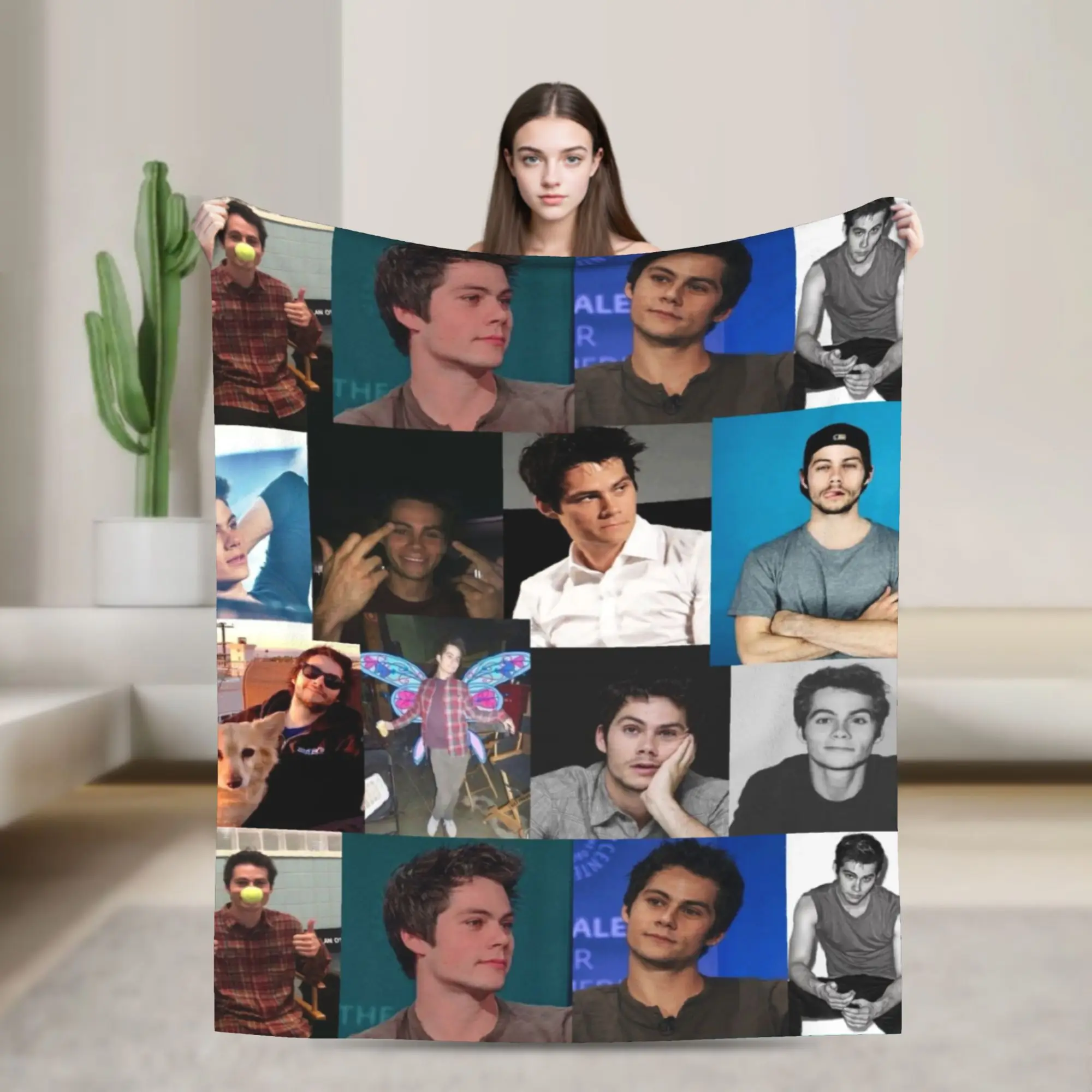 Dylan O'Brien Collage Blankets  Flannel Throw Blankets Bed Sofa Printed Ultra-Soft Warm Bedspreads