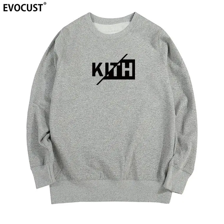 Autumn and Winter Sports Sweater Men\'s Locomotive KITH Couple College Student Teen Men\'s and Women\'s Crew Neck Sweater Women