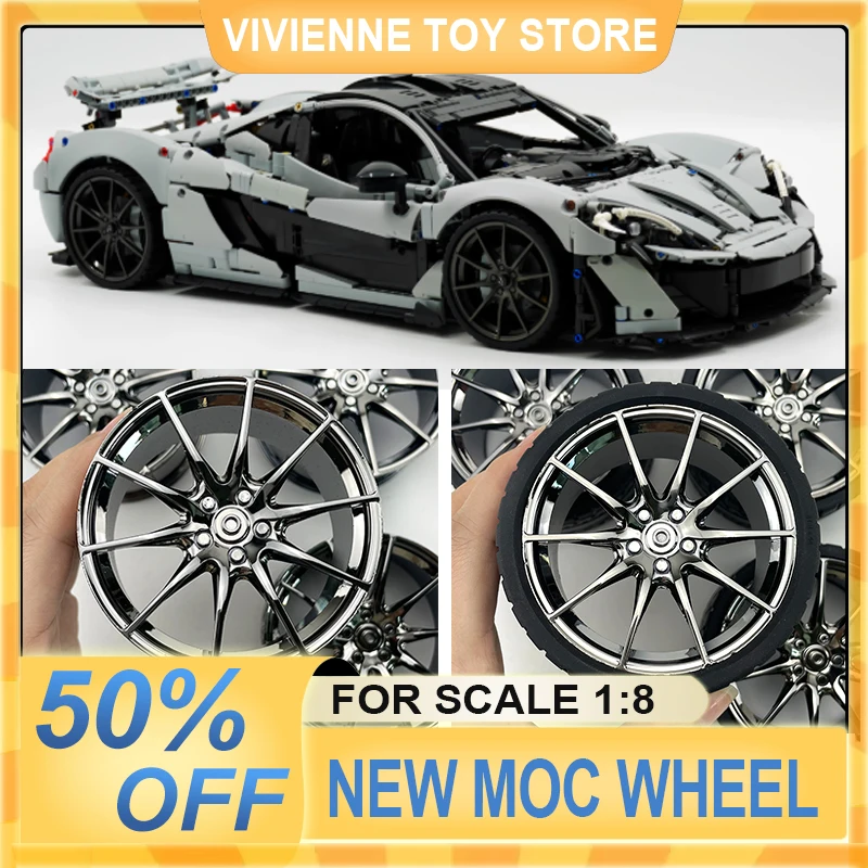 New MOC Block Model Accessory 5428 Wheel Hub Kit For CADA Lego 42172 Sports Car With Color Black/Gold/Sliver/Gray