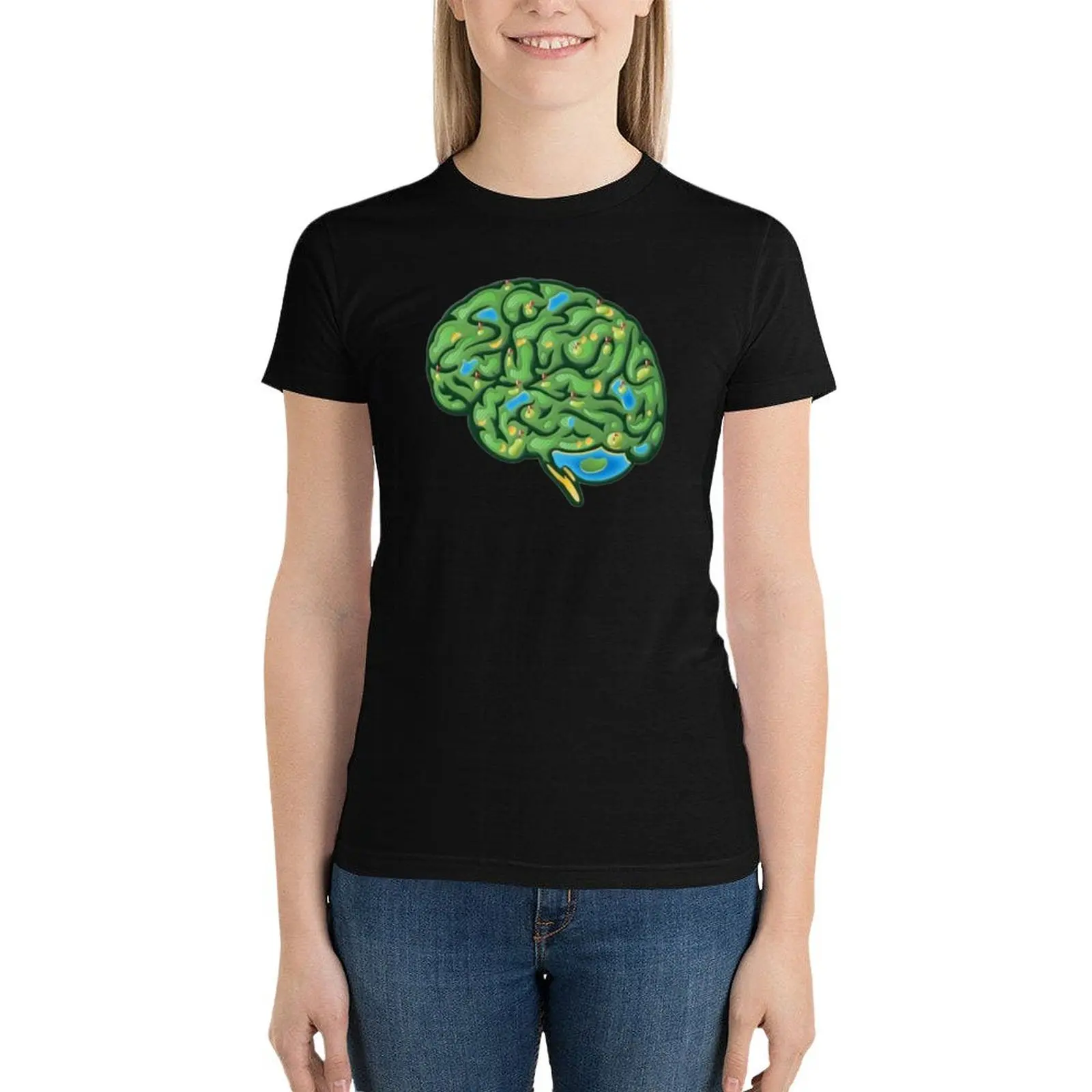 

Golf Is My Life Funny Brain T-Shirt kawaii clothes summer tops t shirt Women