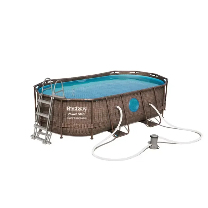 56716 Above Ground Rectangular Easy Set up Frame PVC Swimming Pool