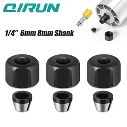 6mm,6.35mm, 8mm trimming machine nut clamp, clamp nut set, mill conversion set, milling cutter accessory clamp set