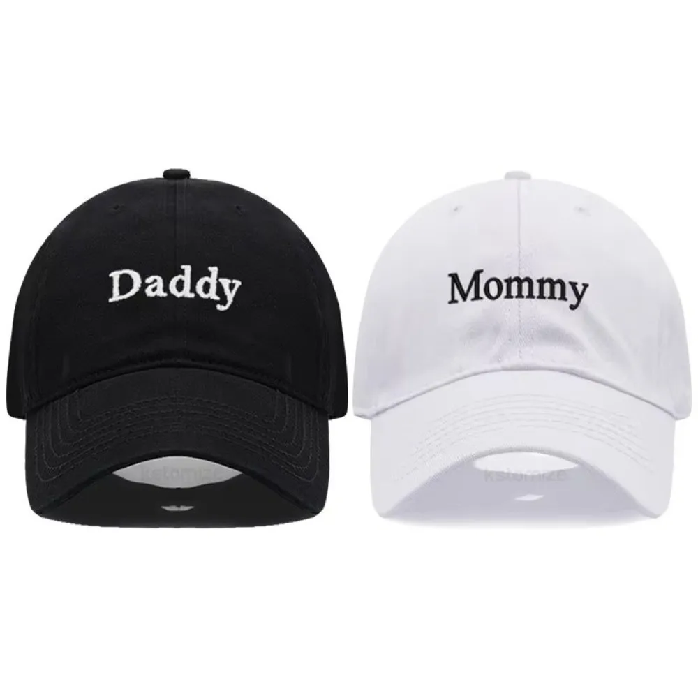 Fashion Letter Embroidered Daddy & Mommy Baseball Cap Cotton Adjustable Parent Matching Baseball Cap Couple Cap For Man Women