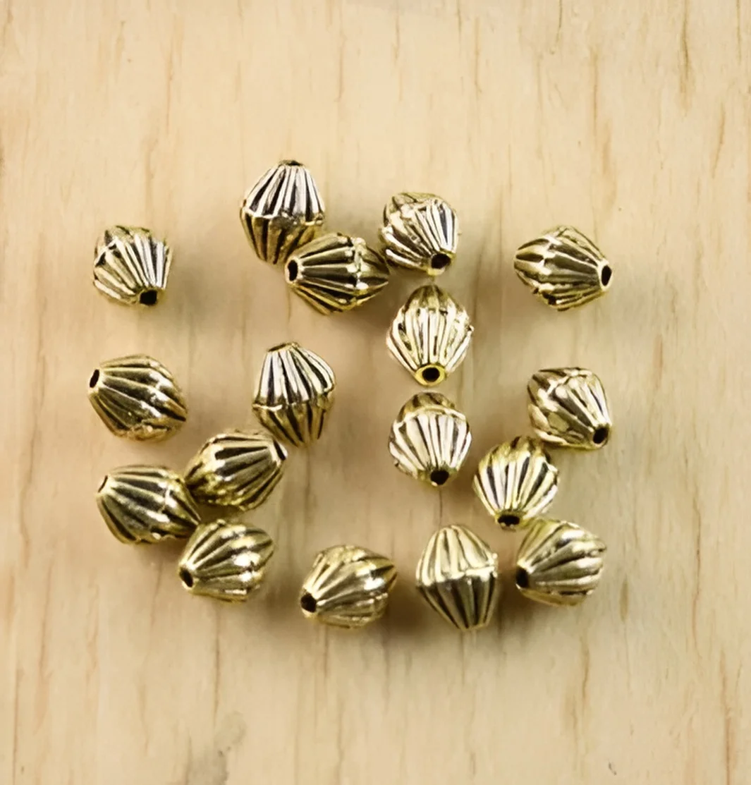 

50pcs 6.1*4.9mm,hole0.8mm Alloy matel dark gold oval spacer beads HWH1302 jewelry making supplies