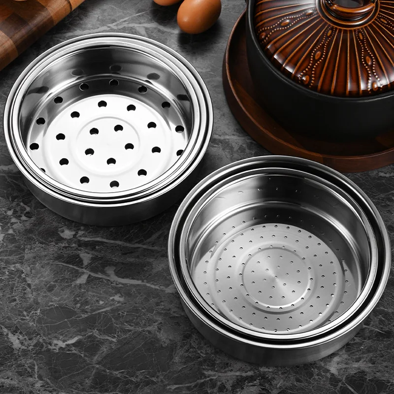Stainless Steel Steamer Steamer Basket Steamer Drawer  Household Thickened and Deepened Rice Cooker Inner Drawer Accessories
