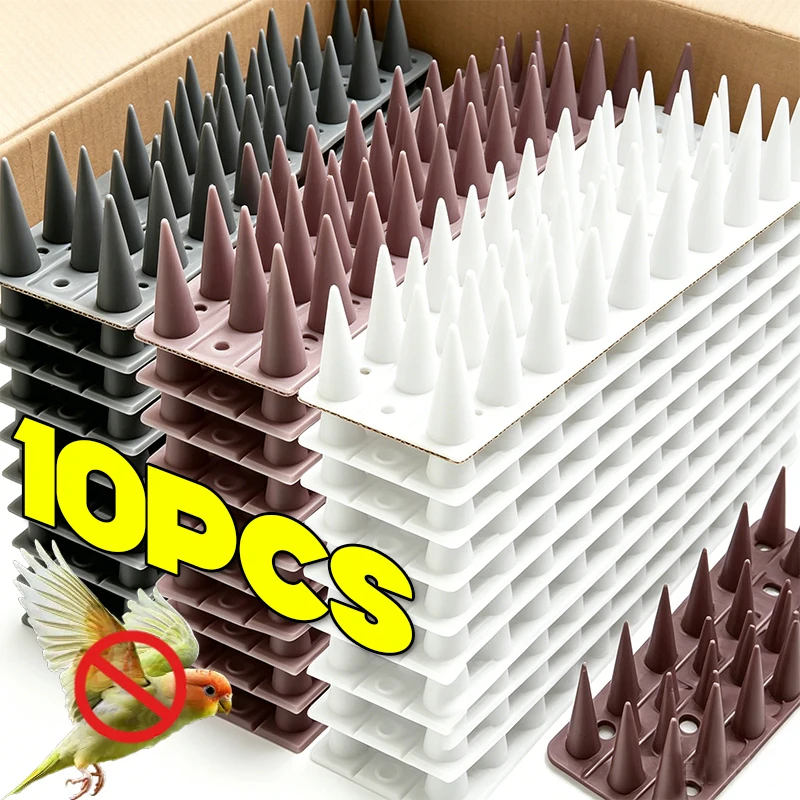 10/1pcs Anti-Bird Plastic Spikes Balcony Eaves Windowsills Bird Repellent Wall Pigeon Cat Proof Prevent Tools Garden Anti-theft
