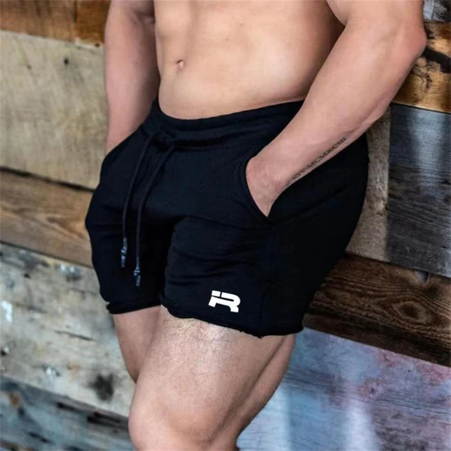 2023 New Male Running Shorts Summer Men Letter Print Elastic Waist Jogging Gym Fitness Shorts Quick Dry Training Casual Shorts