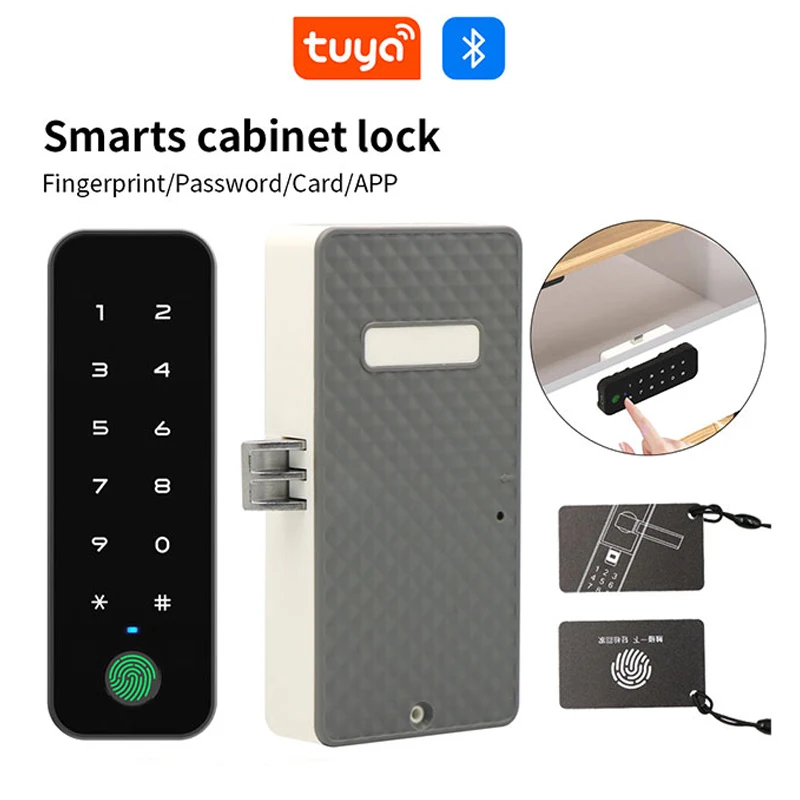 

Tuya Smart Life Ящик Индукционный шкаф Замок отпечатков пальцев RFID-карта Замок Гардеробная мебель Замок для шкафа для отеля Sauna