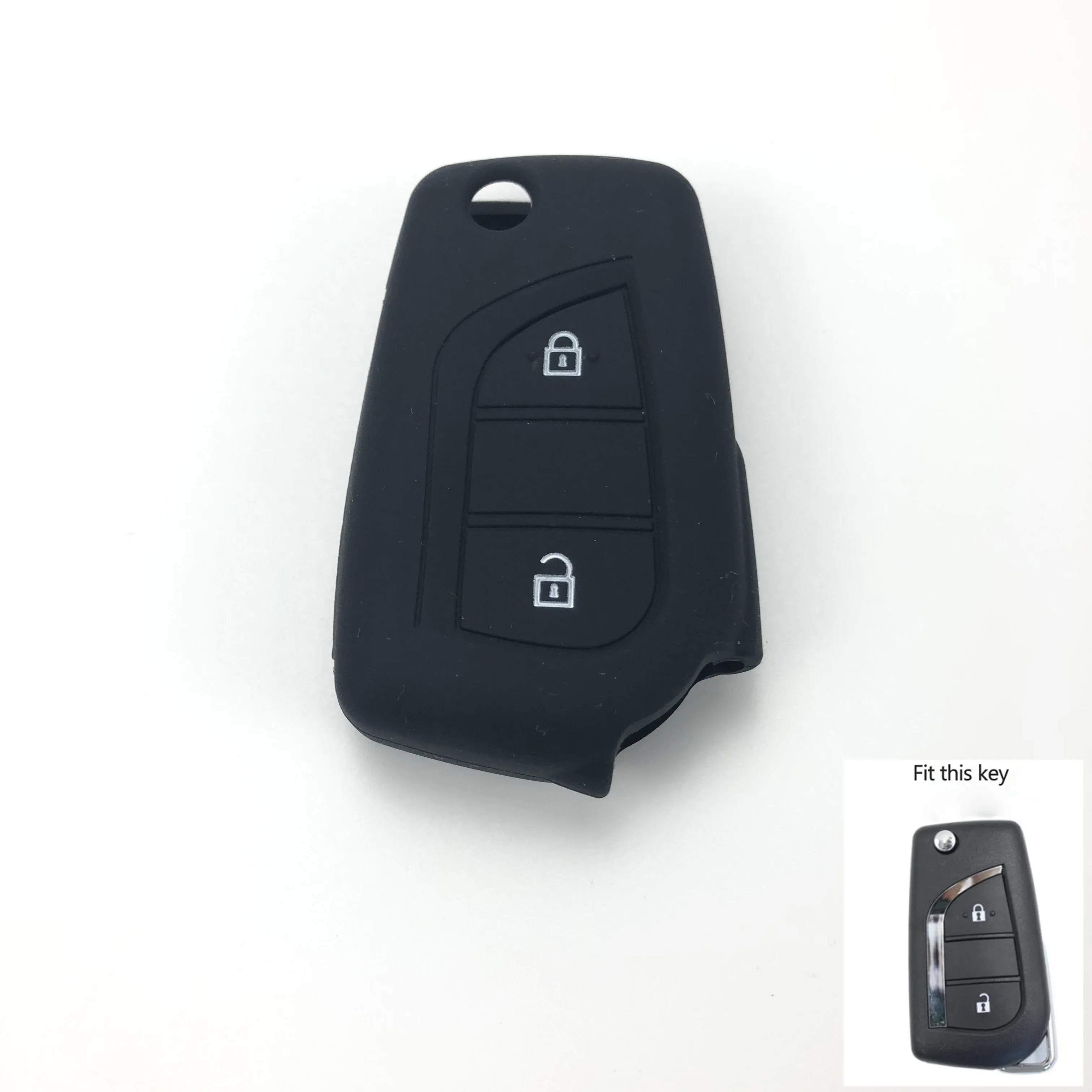 Silicone Car Key Case For Toyota Prius Levin Crown Avensis Previa FJ Cruiser Venza Sienna Alphard ZELAS CHR Matrix Mirai SIENTA