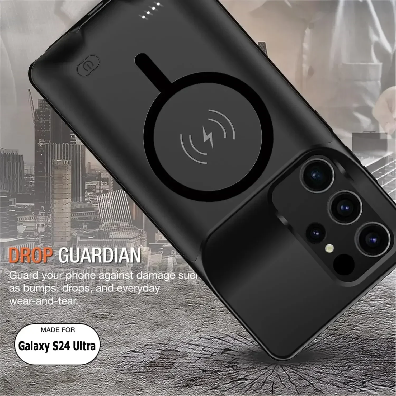 

Заводской магнитный беспроводной зарядный чехол емкостью 10000 мАч для Samsung Galaxy S25 S24 Ultra Cover Power Bank Battery S24 Plus Case