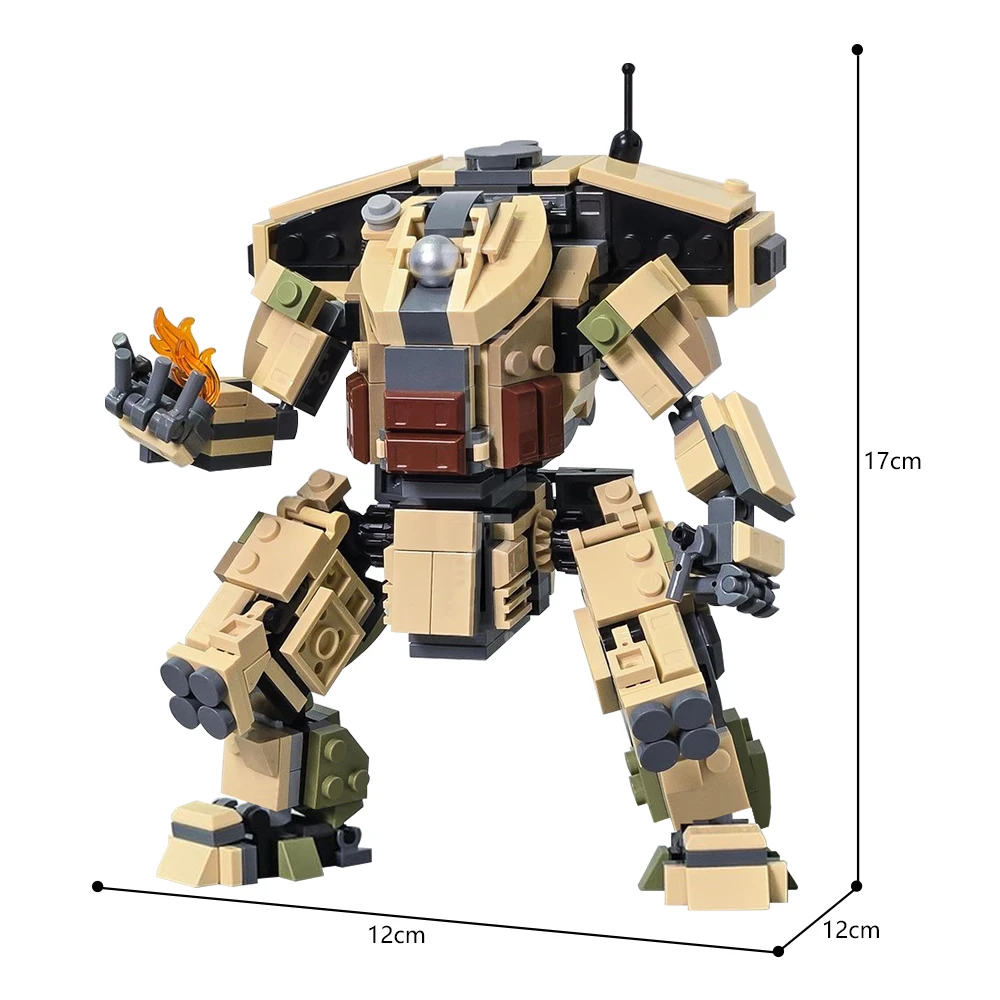 Gra MOC Titanfalleds Scorch Titans Model klocki Mech Robot Ronin-Class Titans Phantom myśliwiec cegły zabawka dla dzieci prezent dla dzieci