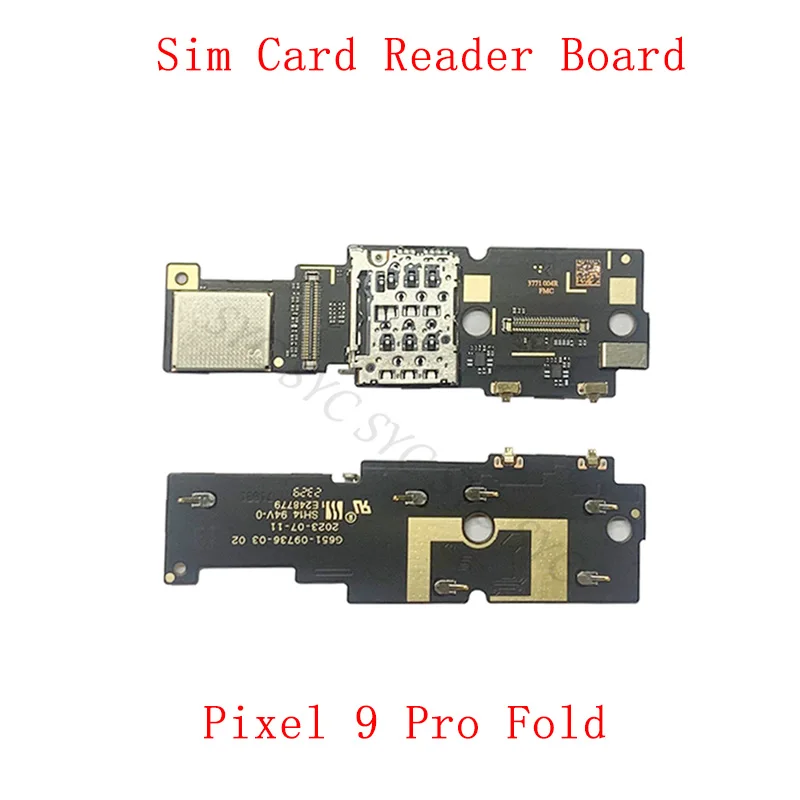 SIM Card Reader Board Connector For Google Pixel 9 Pro Fold Sim Card Reader Flex Cable Repair Parts