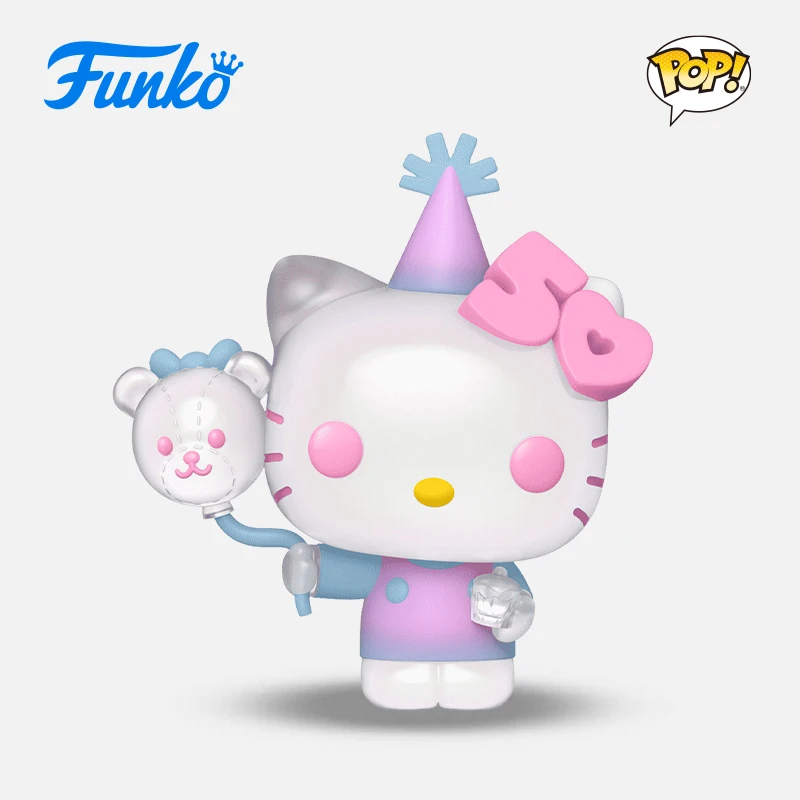 Originele Funko Pop Hello Kitty 50e Verjaardag Anime Figuur Sanrio Kitty Kat Actie Beeldje Grote Hoofd Pop Ornamenten Speelgoed Geschenken