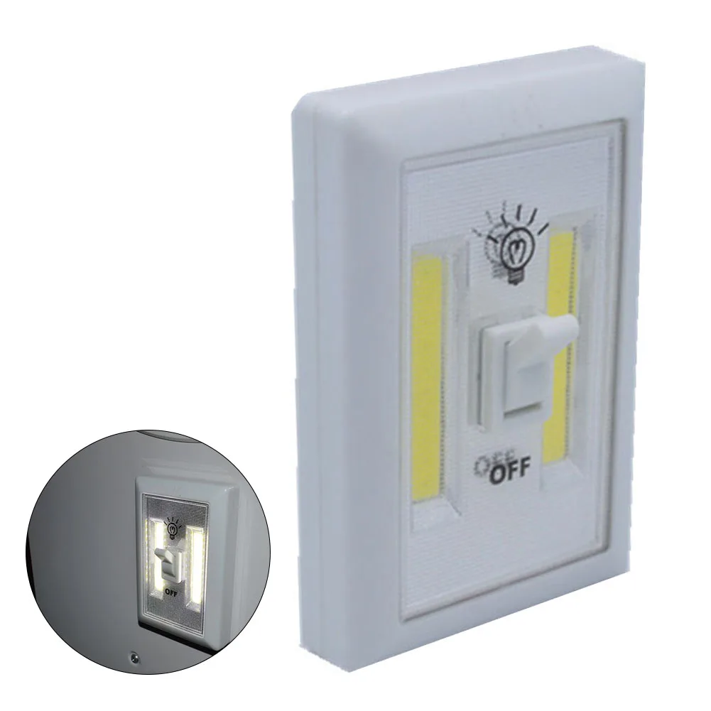 COB Switch Night Light Battery Operated LED Wall Lamp Wireless Closet Under Cabinet Lights For Kitchen Room Stairs