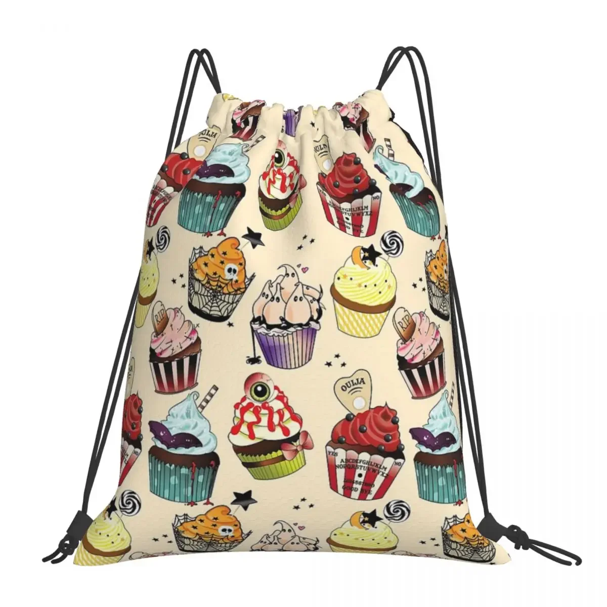 

Halloween Bakery Backpacks Multi-function Portable Drawstring Bags Drawstring Bundle Pocket Sports Bag BookBag For Man Woman