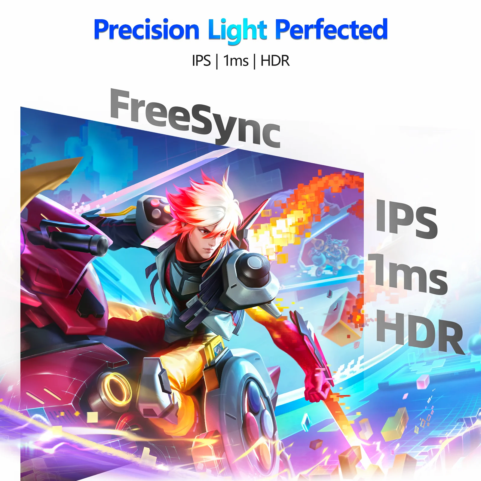 Monitor Portabel 16 "2.5K 144HZ, Kickstand sRGB 100%, HDR, FreeSync, Ultra Ramping, Cahaya Biru, Komputer Kedua Eksternal dengan Rendah untuk PC