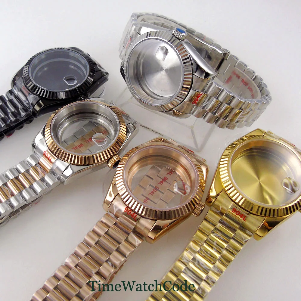 

39mm 36mm Sapphire Crystal Watch Case Accessories Fit for NH34 NH35 NH36 Miyota8215 821A DG2813 ETA2824 2836 PT5000 Bracelet