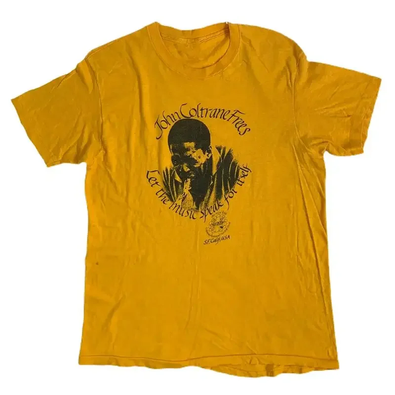 John Coltrane Let The Music Speak For Itself T Shirt Gold Uniex S 5XL JU445