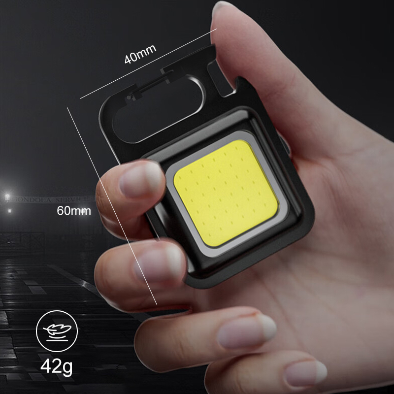  WARSUN 300LM COB Portable Keychain Light, 3 Modes, IPX5, Magnetic, Bottle Opener, Type-C, for Camping, Emergency and Daily Use 