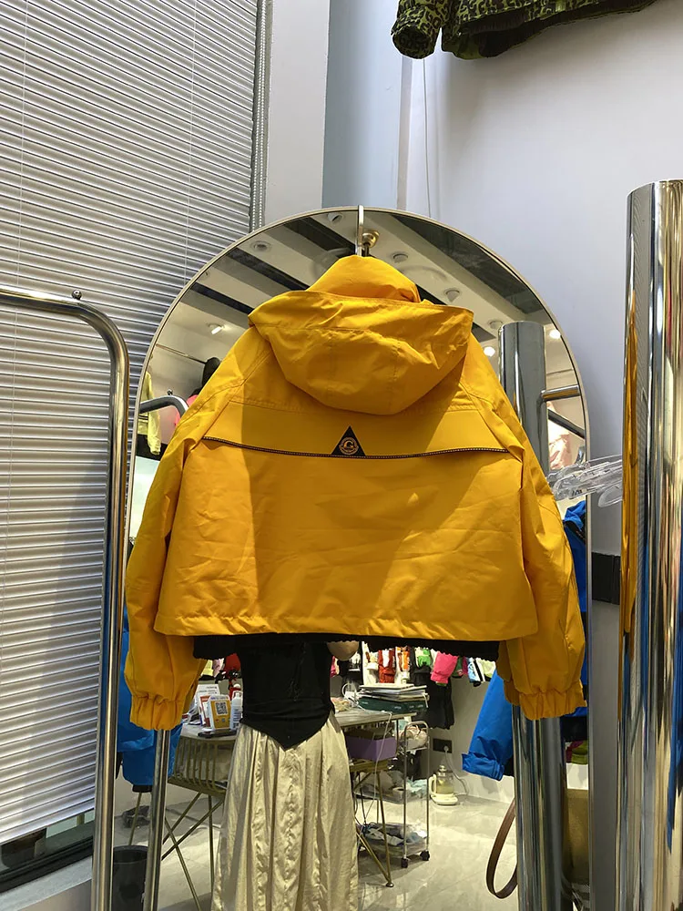 2025, neue Winter-Daunenjacke, kurze Damen-Kapuzenjacke mit abnehmbarem, zweiteiliger, dicker Daunenmantel