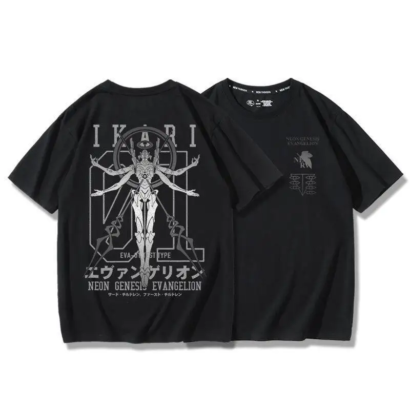 Neon Genesis Evangelion Lilith & NERV Cross Print Black T Shirt