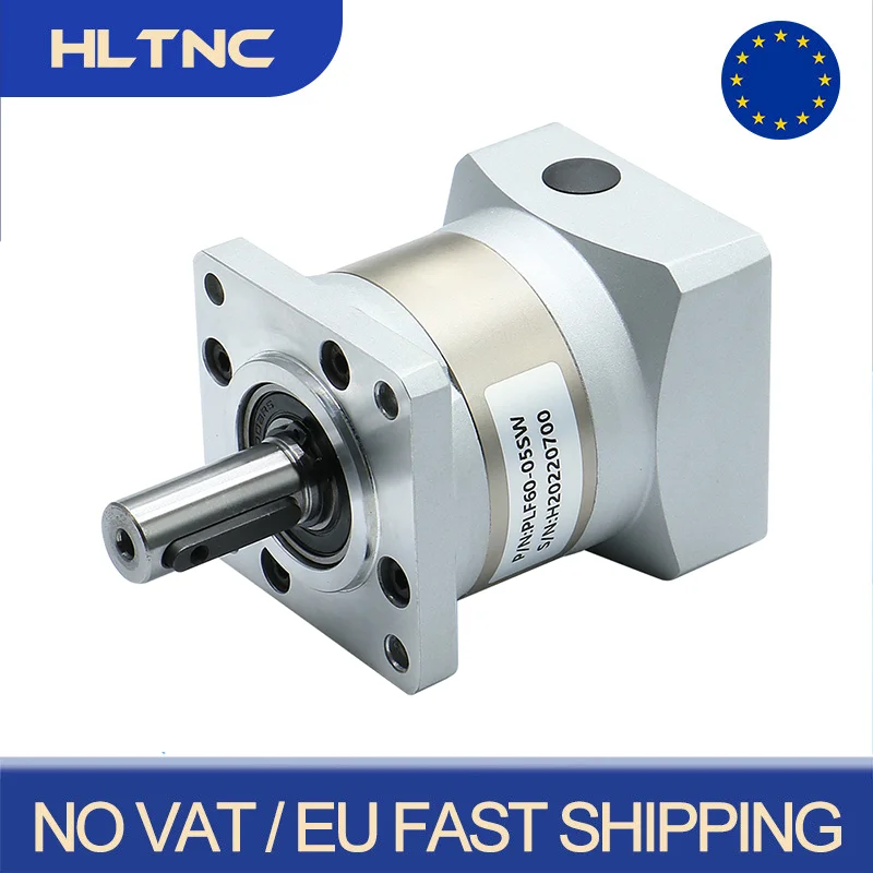 HLTNC SPLF60 Low Backlash 14mm Input Output Planetary Reducer Gearbox For CNC 60 ST 400W 600W Servo Motor With Ratio 4:1 5:1 10