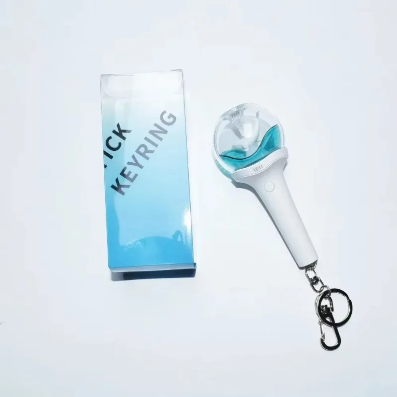 New Kpop Lovely Mini Light Stick Keychains Electronic Lights Bag Pendant Keyrings Fans Gifts Collection