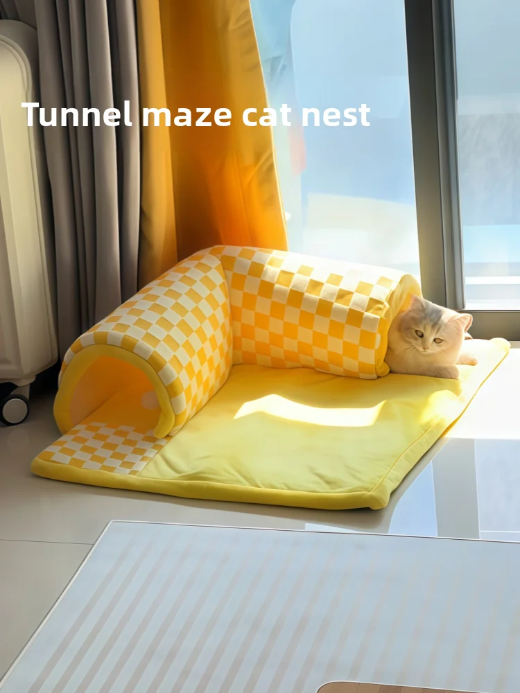

Warm Tunnel Maze Winter Proof Detachable Waable Nest All Season Universal Comfortable House with Hole Climbing