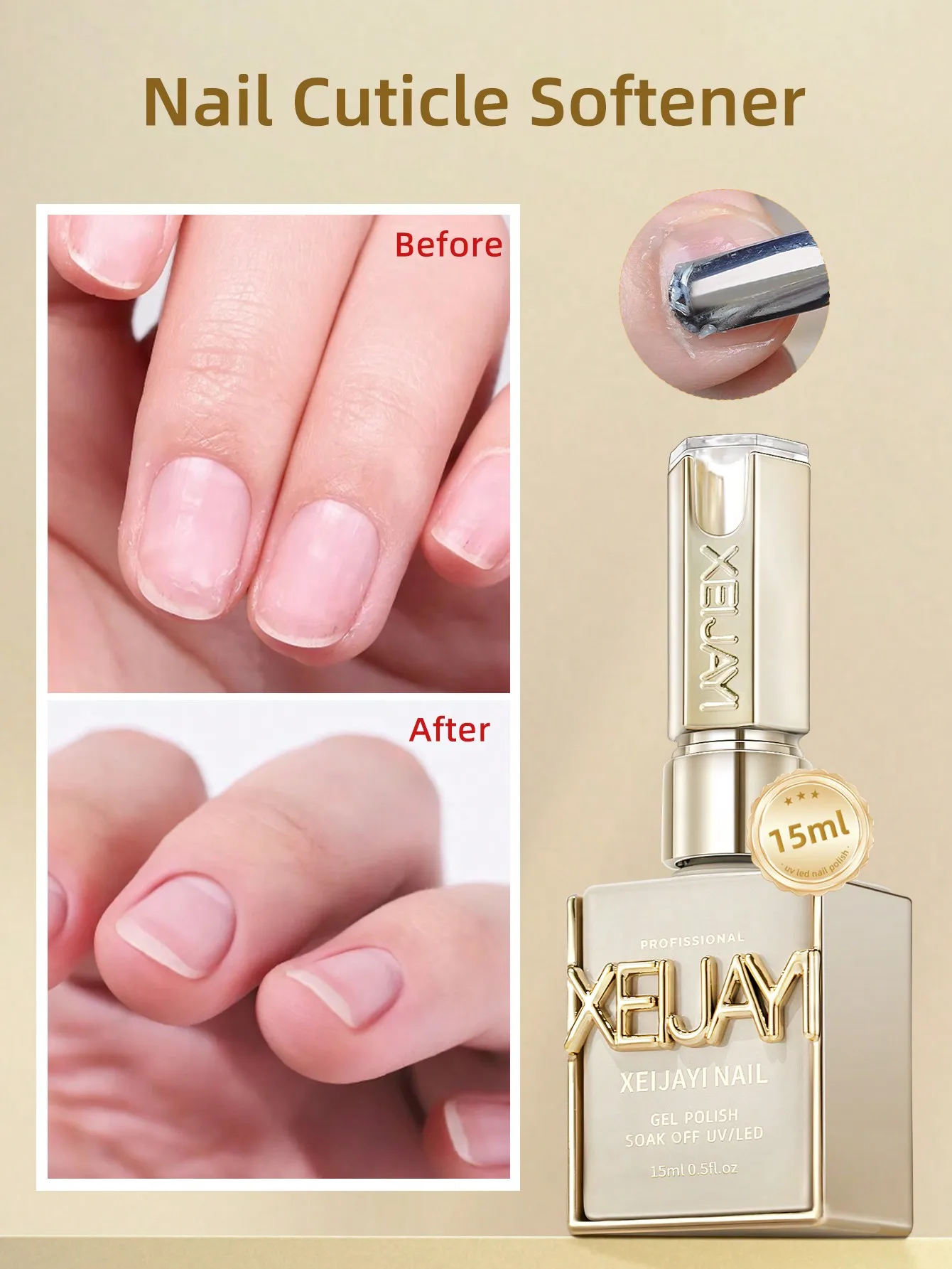 XIEJAYI 1pc 15m LNail Nagelhautenthärter Nägel Pflegende Behandlungen Für Nagelhaut Feuchtigkeitsspendende Anti-Barb Rand Finger nagel Pflege Werkzeug