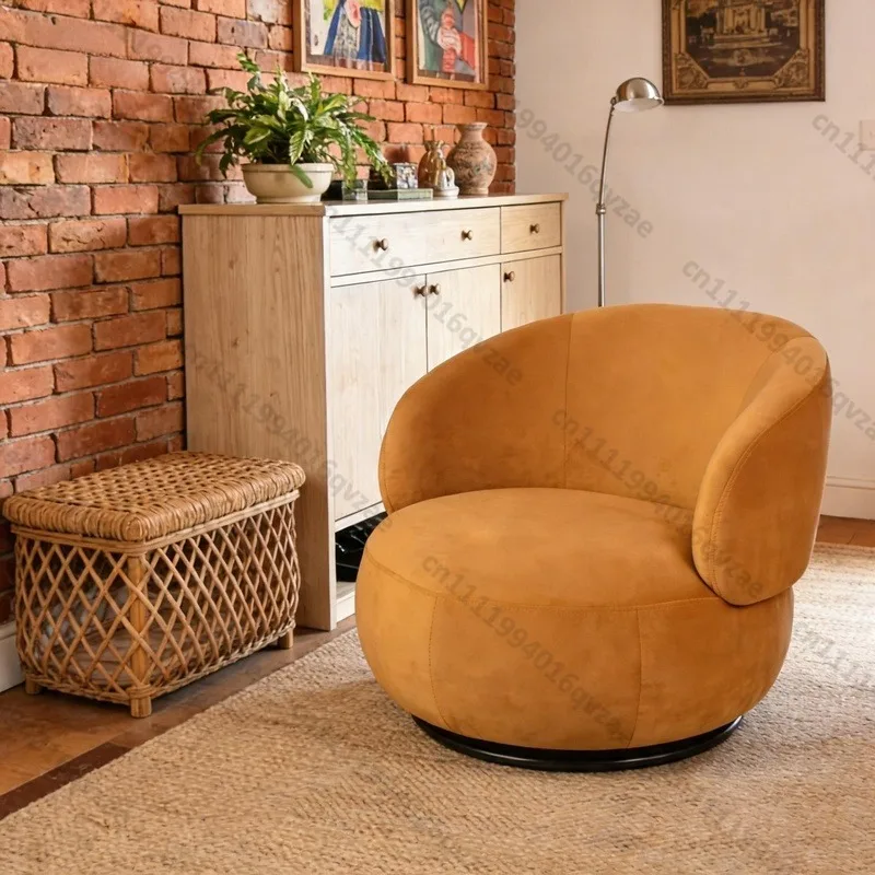Customizable New Modern Design Plush Cloth 360 Degrees, Rotating Armchair Soft Leisure Chair