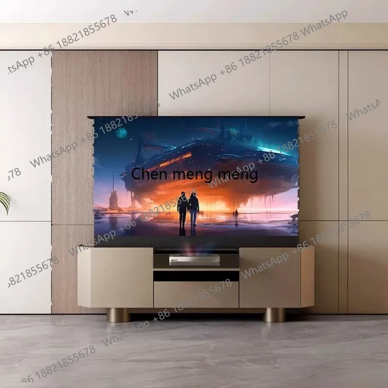 Laser TV automatic lifting screen integrated cabinet Cinema floor rising screen Living room partition cabinet
