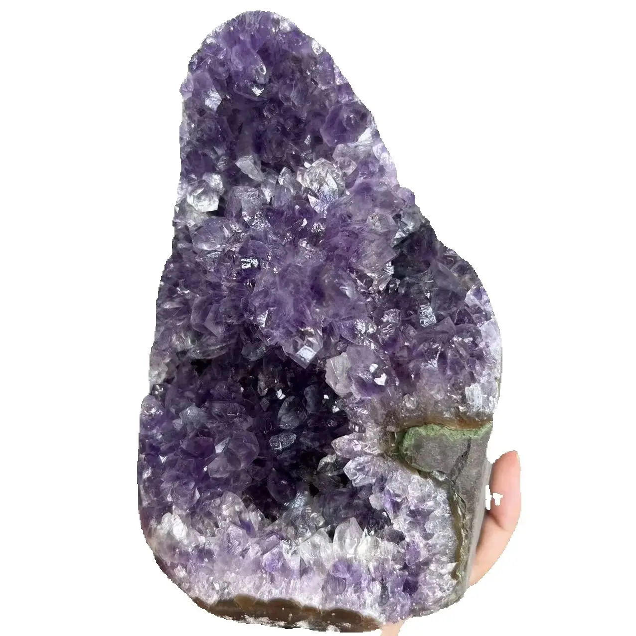 

1538g 12.5cm Natural Uruguay Dream Amethyst Quartz Crystal Cluster stand