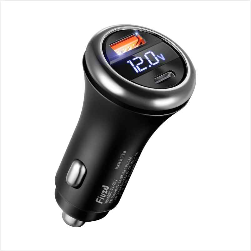 USB Car Charger Super Fast Charging Cigarette Socket Lighter 12-24V Aluminum Alloy Phone Charge Adapter