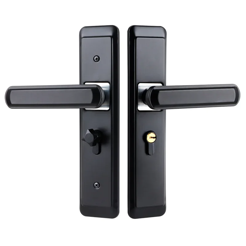 

Black Universal Household Bedroom Silent Door Lock, Room Door, Indoor Wooden Door Lock, Zinc Alloy Handle Lock