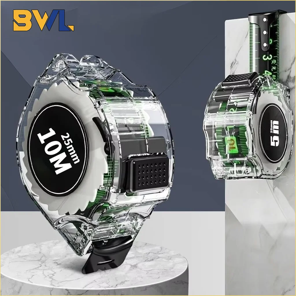 

10M Self-Locking Tape Measure Black Fluorescent Tape Measure High Precision Thickened Wear-resistant Drop-proof Tape Measure