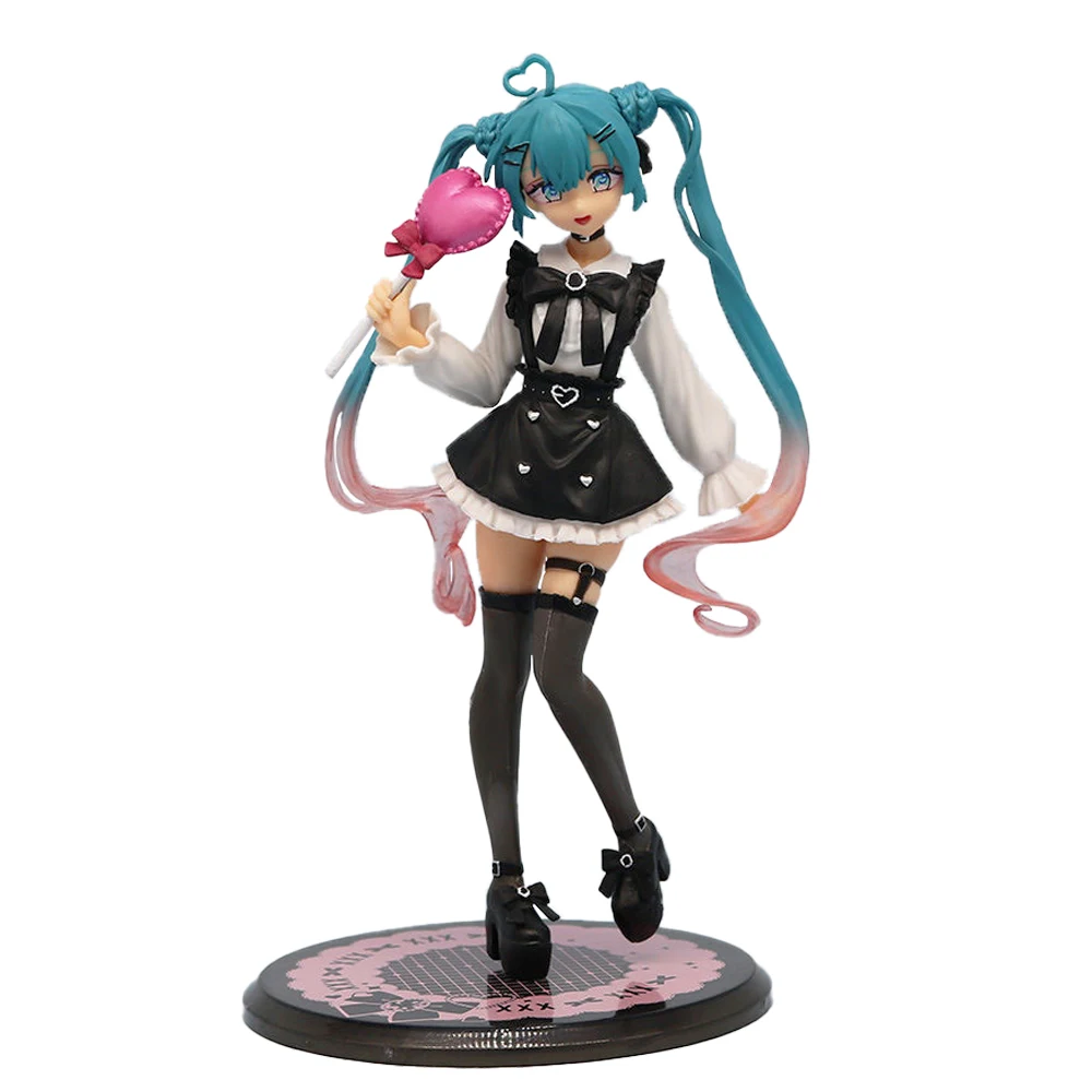 19cm Sexy Girl Hatsune Miku Anime Figure Fashion Subclture Miku Action Figure Room Decorations PVC Collection Model Doll Toys