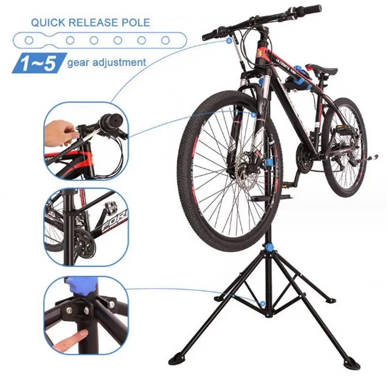 Bicycle Maintenance Station Bike Repair Stand MTB Road Bike Display Rack 360 Rotating Bike Display Rack For Cycling Repair Tool