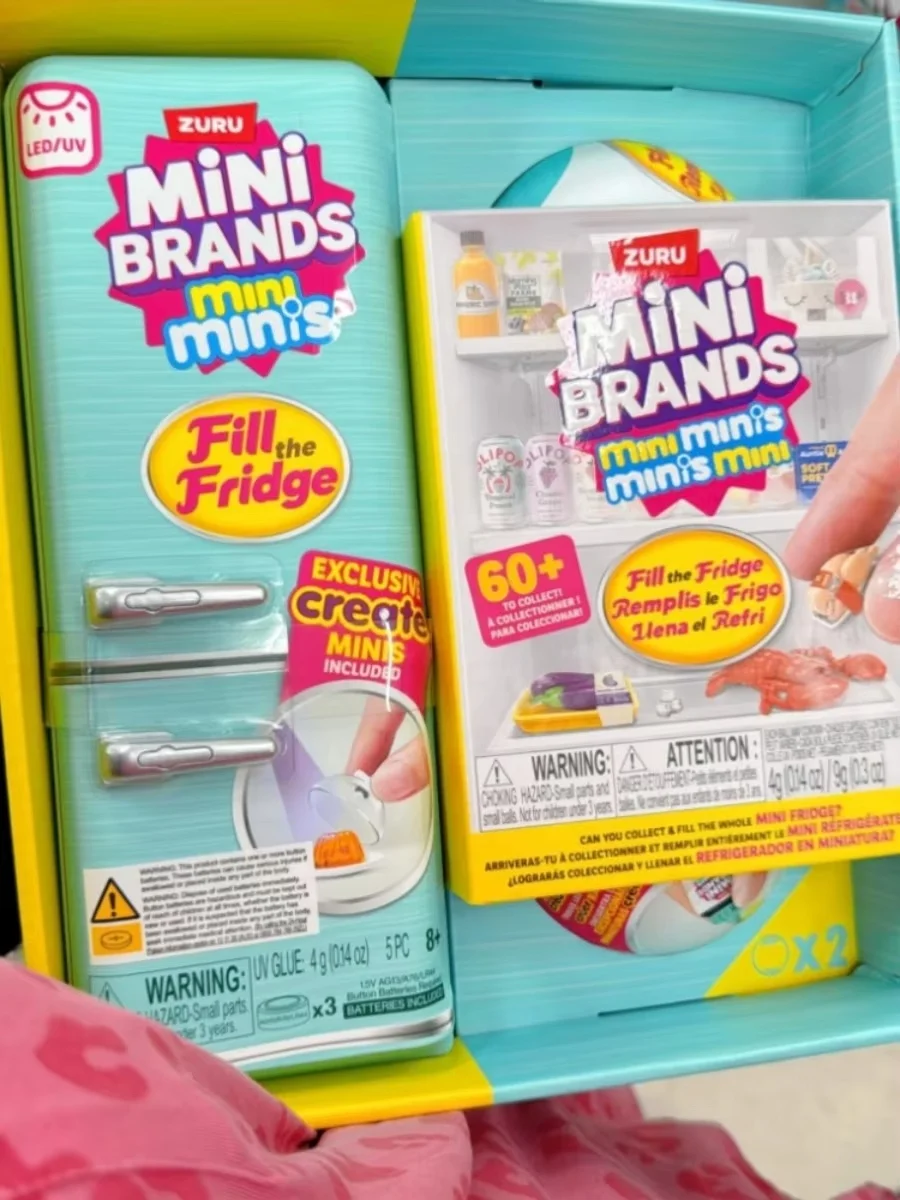 새로운 정품 주루 미니 냉장고 블라인드 박스 미니 미스터리 박스 트렌디 모델 역할 놀이용 가정용 미니어처 냉장고 수집 세트
