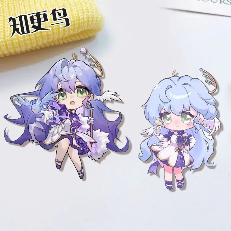 2 buah baru Anime Honkai: Star Rail Robin gambar model lencana bros pin kartun akrilik tas sekolah liontin hadiah untuk teman-teman