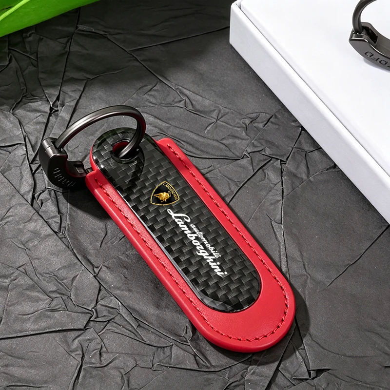 Llavero de fibra de carbono, colgante creativo para llaves de coche, accesorios para Lamborghini LP570 LP610 Urus LP700 LP770 Gallardo Aventador