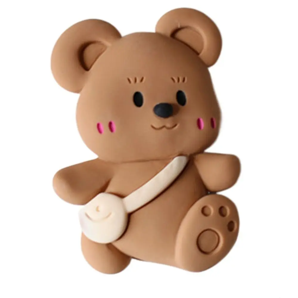 Oso Koala de resina plana 3D, dinosaurio, conejo, dijes de resina Kawaii, joyería DIY