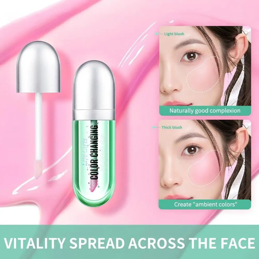 Rubor líquido ligero y hidratante Life Girls, rubor facial rosa natural, maquillaje vitalidad fácil de crear, perfecto para principiantes