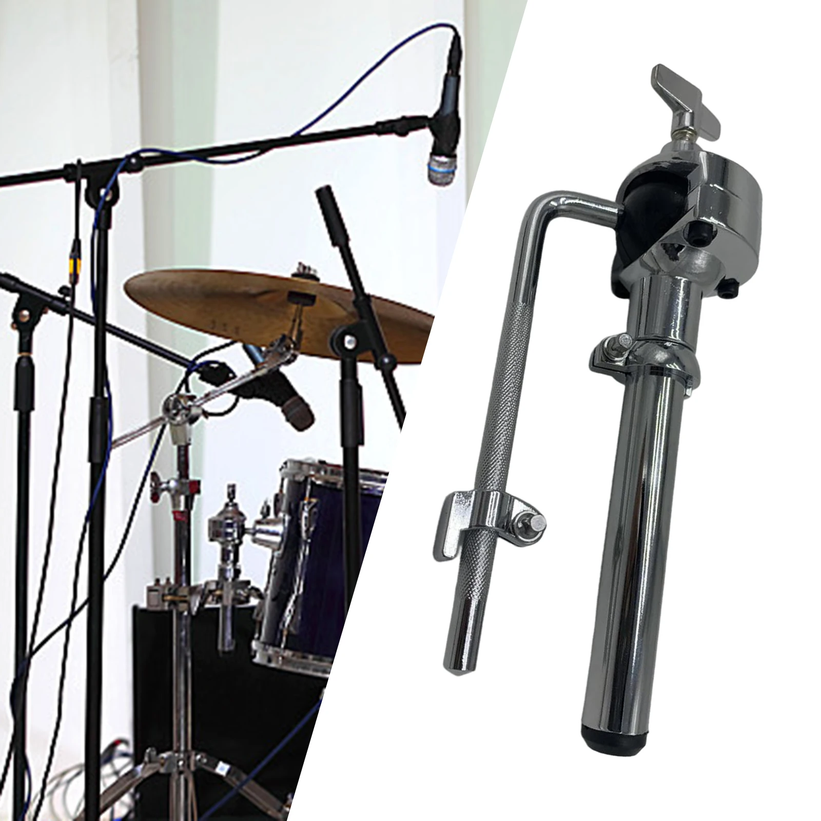 Drum Stand Holder Durable Heavy Duty Universal Attachment Short Drum Arm Stand Single Tom Holder Stand Mount for Cymbals Stand