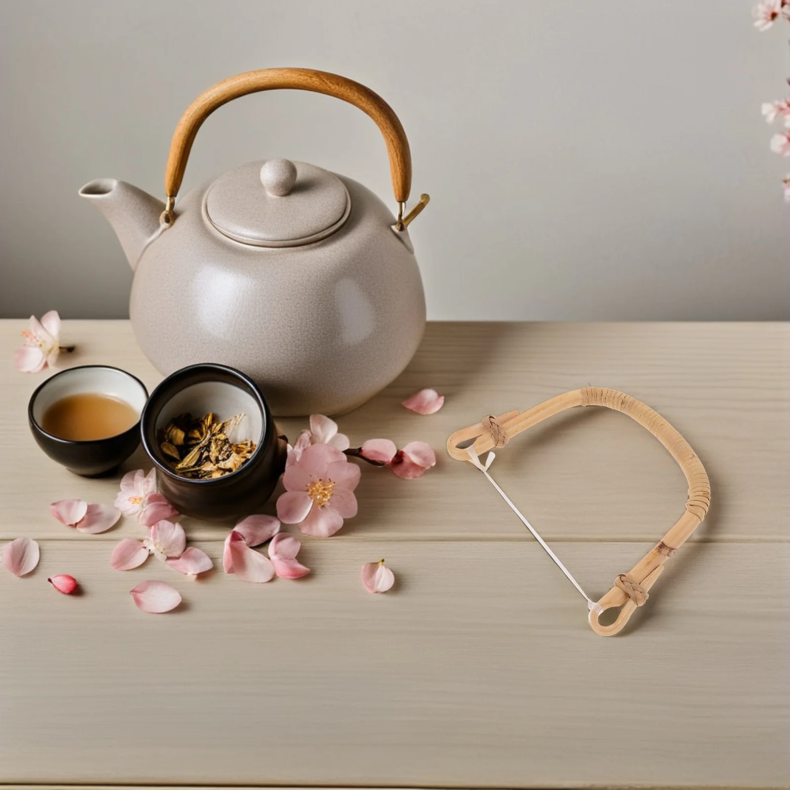 

2pcs Tea Pot Handle: Replaceable Wood Kung Fu Teapot Grip Heat Resistant U Shape For Chinese Japanese Tea Kettles, Ceramic