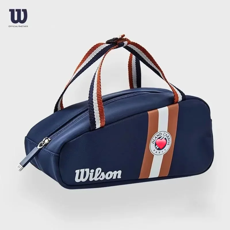 Wilson Tennisschlägertasche, kleine Handtasche, französisches offenes Co-Branded-Modell, Tenniszubehörtasche, Mini-Reisetasche, Schlägersport