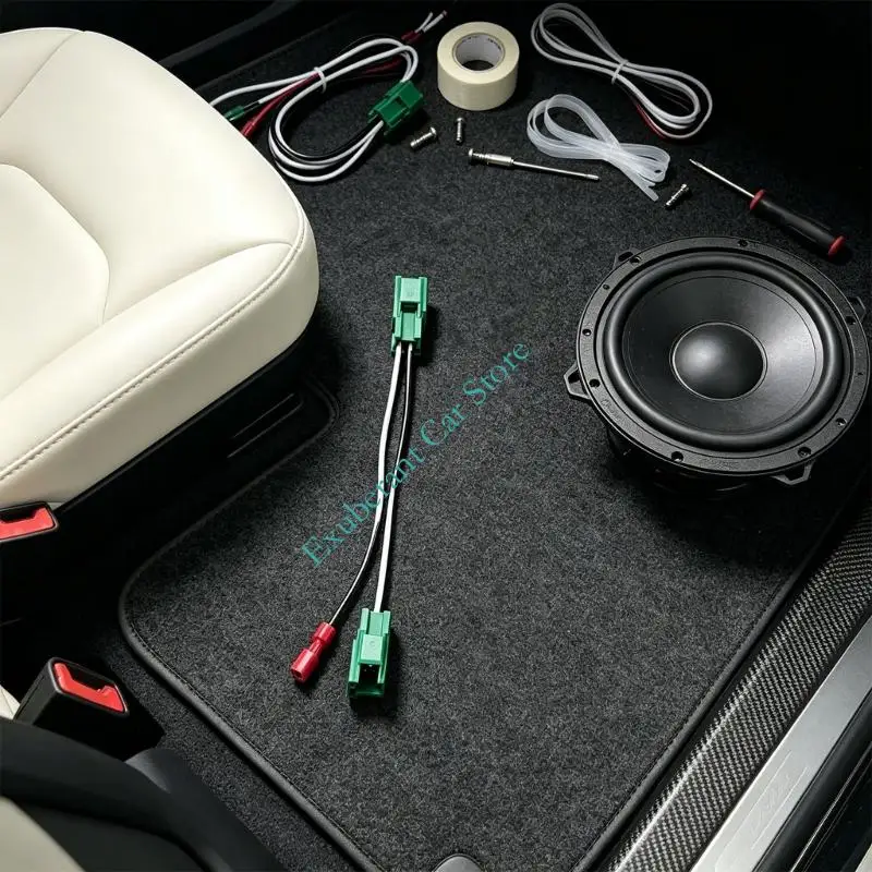 Woofer Service Wire Pair for Left and Right Front Doors, ABS Harness Set with Speaker Leads and Factory Harness Retained During