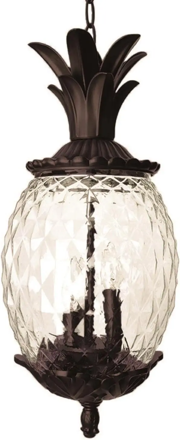 7516BC Lanai Collection 3-Light Outdoor Light Fixture Hanging Lantern, Black Coral Product Dimensions ‎9.5