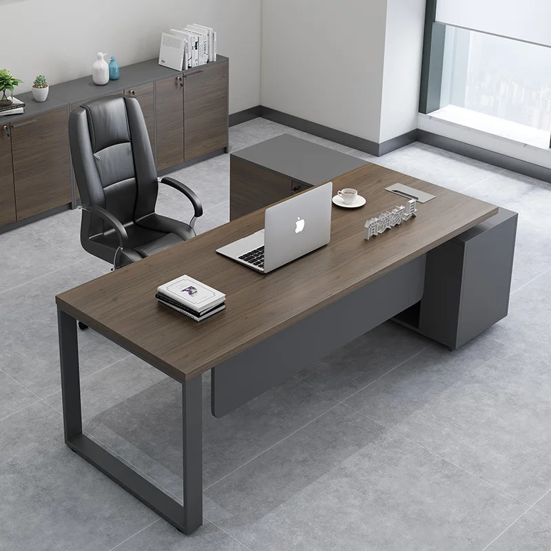 

LBZ38 MDF office desk Regular size boss executive desk modern wood office table commercial furniture ceo boss table