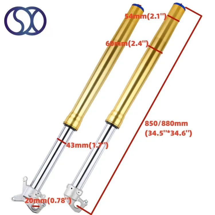 Air Suspension Mountain Bike Adjustable Shock Absorber Custom Motorcycle Inverted Front Fork For Sale